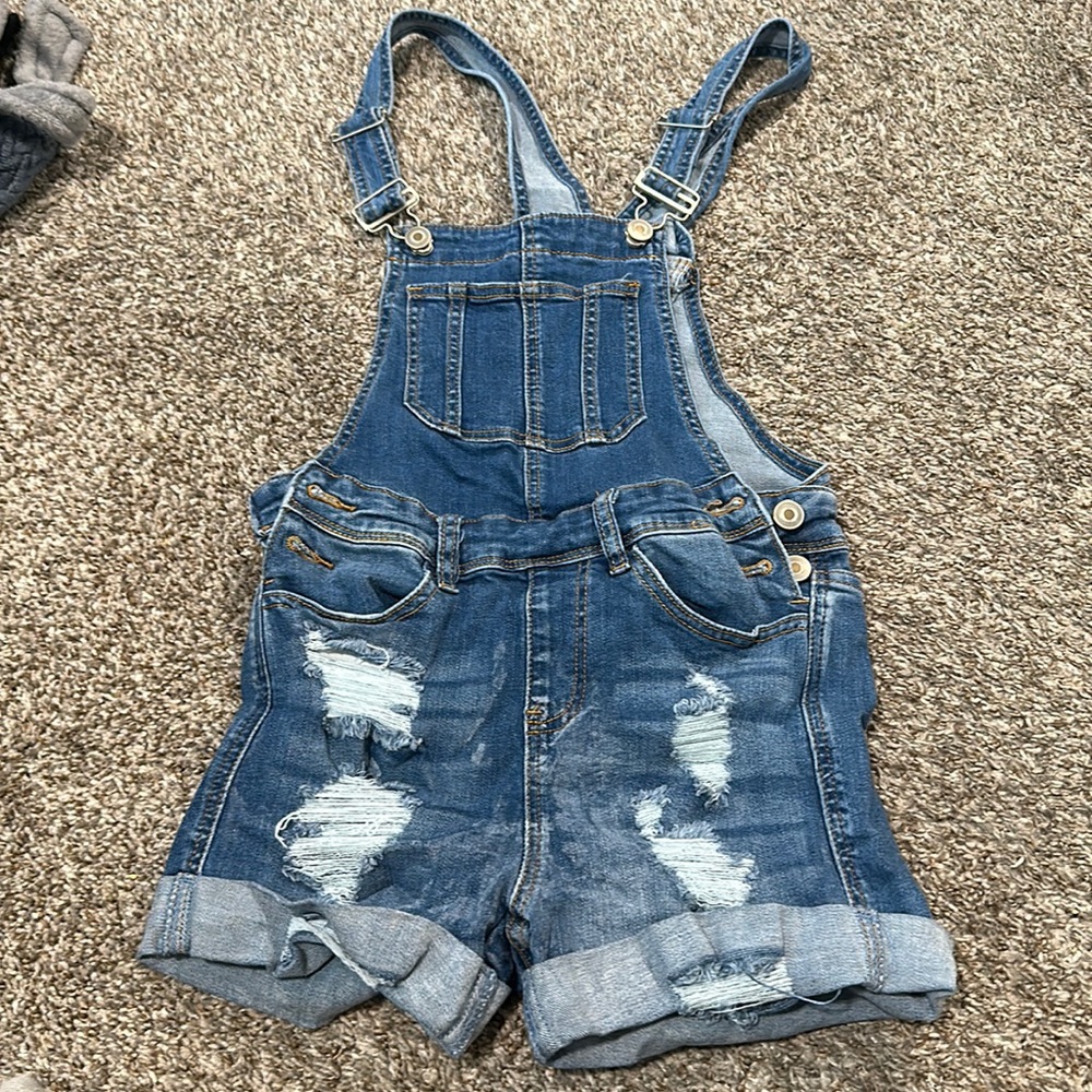 Jean short overalls